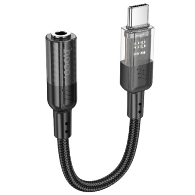 перехідник hoco ls37 type-c - aux (3.5mm)(female) (чорний) 