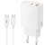 Мережевий Зарядний Пристрій XO L161 1USB/18W/QC3.0 + 1Type-C/20W/PD + (Type-C - Type-C) (Бiлий) мережевий зарядний пристрій xo l161 1usb/18w/qc3.0 + 1type-c/20w/pd + (type-c - type-c) (бiлий)