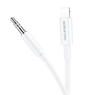 кабель aux borofone bl9 3.5mm(male) - lightning(male) 1m (білий) 