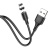 кабель hoco x52 sereno magnetic usb - lightning 2.4a/1m (чорний) 