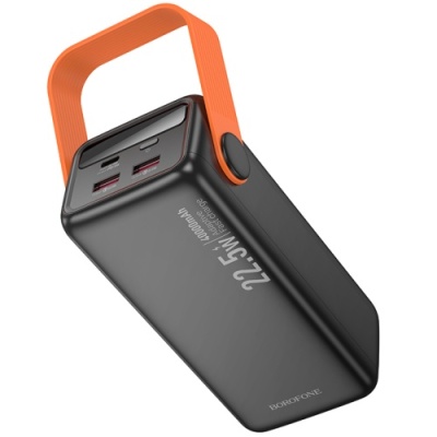 додаткова батарея power bank borofone bj66 magnifico 22.5w+pd20 40000 mah (чорний) 