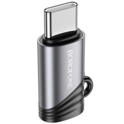 перехідник borofone bv20 type-c (male) - lightning (female) (чорний) 