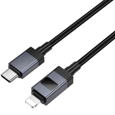 кабель hoco x118 type-c - lightning 27w/1m (чорний) 