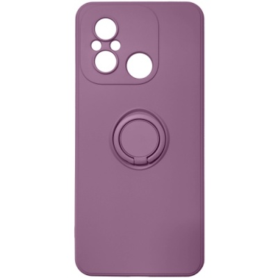 Купить силіконовий чохол soft silicone casevsmagnet ring для xiaomi redmi 12c - cherry purple онлайн
