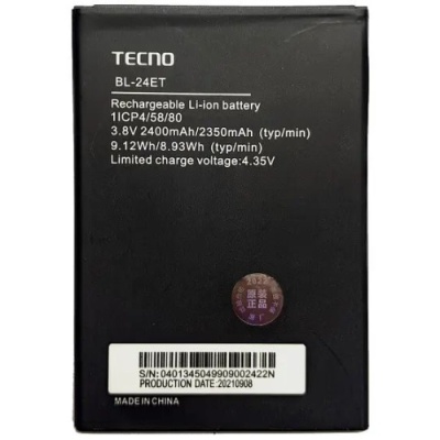 акумулятор для tecno pop 1 pro/tecno pop 2/ tecno pop 2f bl-24et/bl-24ei (original china)