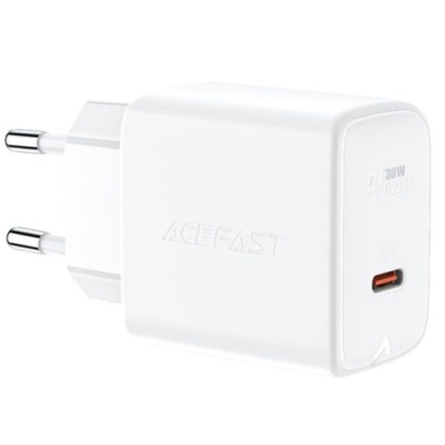 мережевий зарядний пристрій acefast a21 pd30w (1type-c) (білий) 