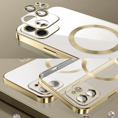 Купить чохол tpu metallic full camera with magsafe для apple iphone 12 (gold) онлайн