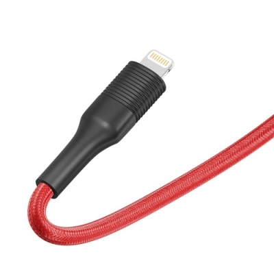 кабель ridea rc-st74 stablepro 12w usb - lightning 2.4a/1m (червоно-чорний) 