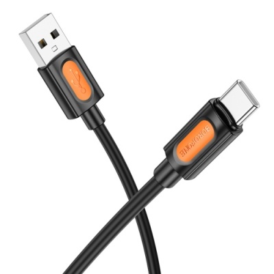 кабель borofone bx114 silicone usb - type-c 3a/1m (чорний) 