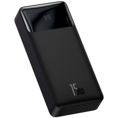 додаткова батарея power bank baseus bipow digital display 15w 20000mah overseas edition black (ppbd050101) 