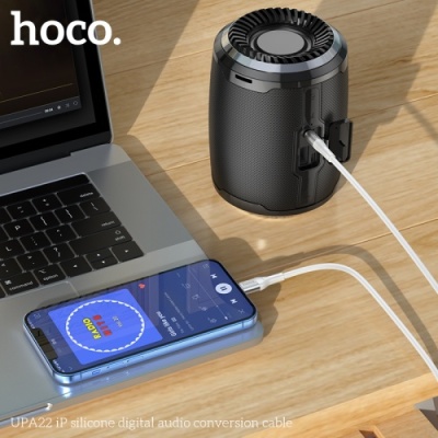 кабель aux hoco upa22 3.5mm(male) - lightning(male) 1m (білий) 