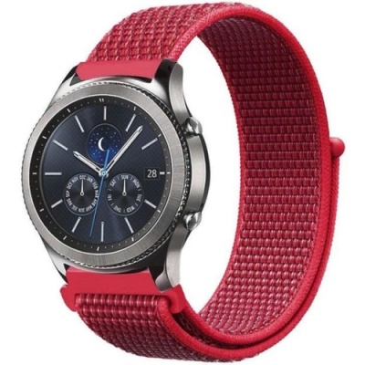 ремінець універсальний nylon strips для samsung/amazfit/huawei (20mm) (червоний) 