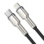 кабель baseus cafule metal (pd) type-c - lightning pd20w/2m (catljk-b01) (black) 
