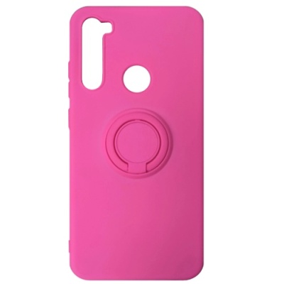 Купить силіконовий чохол soft silicone casevsmagnet ring для xiaomi redmi note 8 - rose red онлайн