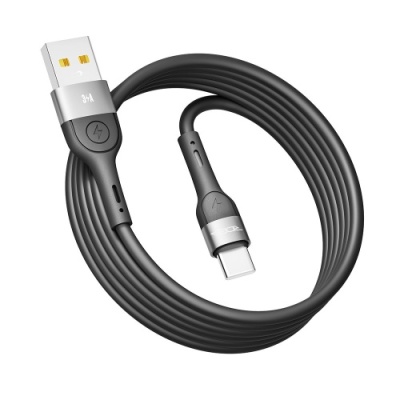 кабель ridea rc-xs51 x-silicone usb - type-c 3a 2m (чорний) 