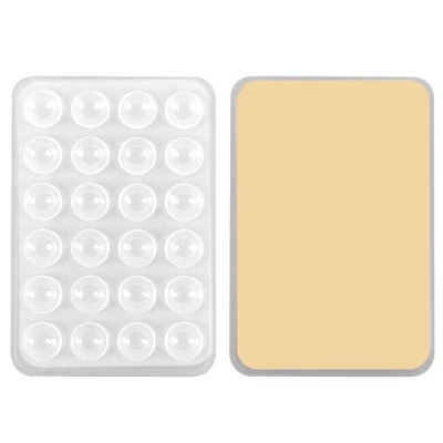 Купить силіконова тримач-присоска телефону sticker side silicone (3m килимок липучка) (прозорий) онлайн