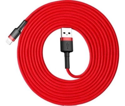 кабель baseus cafule usb - lightning 2a/3m (calklf-r09) (red) 