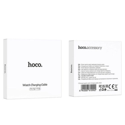 зарядний пристрій для смарт-годинника hoco y19 магнітний (чорний) 3mm*9.8mm 