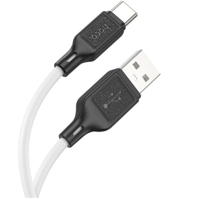 кабель hoco x90 cool silicone usb - type-c 3a/1m (білий) 