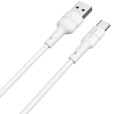 кабель borofone bx30 silicone usb - type-c 3.0a/1m (білий) 