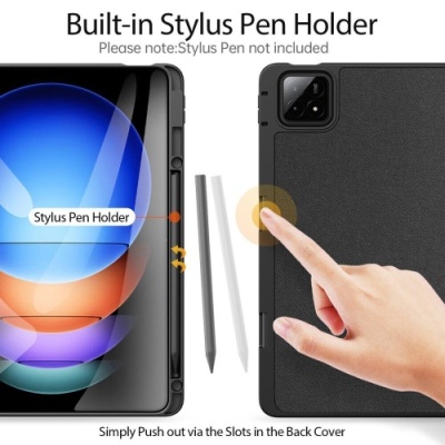 Купить чохол dux ducis domo для xiaomi pad 6s pro 12.4" with stylus pen holder & auto sleep wake (black) онлайн