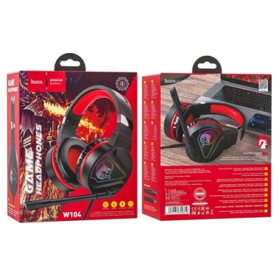 навушники для комп'ютера hoco w104 pc drift (червоний) 