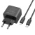 мережевий зарядний пристрій hoco cs15a 1type-c/30w/pd + (type-c - lightning) (чорний) 