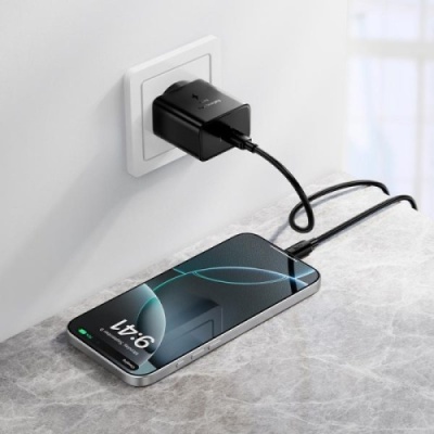 мережевий зарядний пристрій hoco n77 pd+(1type-c/45w) (чорний) 