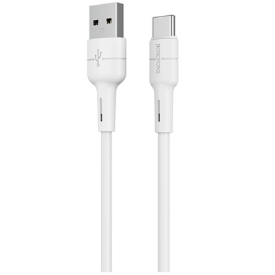 кабель borofone bx30 silicone usb - type-c 3.0a/1m (білий) 