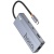 USB HUB Hoco HB52 Type-C 8-in-1 (HDTV+RJ45-100Mbps+SD/TF+PD+Type-C3.0+USB3.0*2) (Сірий) usb hub hoco hb52 type-c 8-in-1 (hdtv+rj45-100mbps+sd/tf+pd+type-c3.0+usb3.0*2) (сірий)