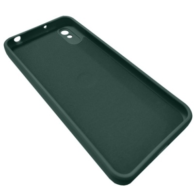 Купить силіконовий чохол soft silicone casevsmagnet ring для xiaomi redmi 9a - dark green онлайн
