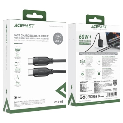 кабель acefast c16-03 type-c - type-c (1.2м) (чорний) 