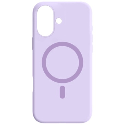 Купить чохол silicone case with magsafe для apple iphone 16 (light purple) онлайн