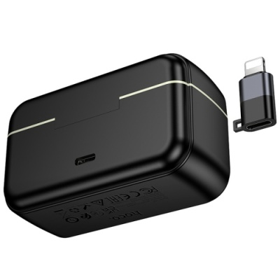 мікрофон петличний бездротовий hoco l22 lightning type-c (чорний) 