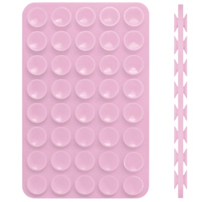 Купить силіконова тримач-присоска двостороння для телефону double side silicone (100*64мм) (пудровий) онлайн