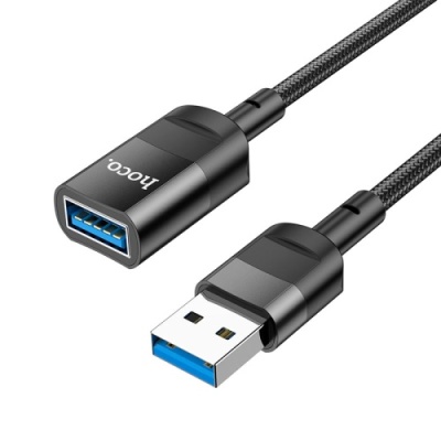 подовжувач usb hoco u107 usb male to usb female usb3.0 (чорний) 