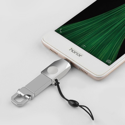 перехідник hoco ua10 otg usb - microusb (сталевий) 