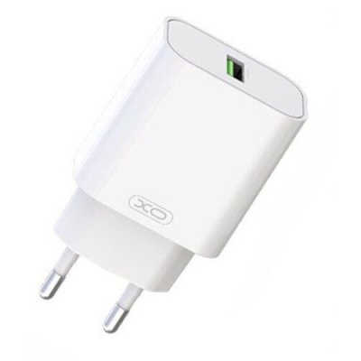 мережевий зарядний пристрій xo l103 1usb/18w/qc3.0 (бiлий) 