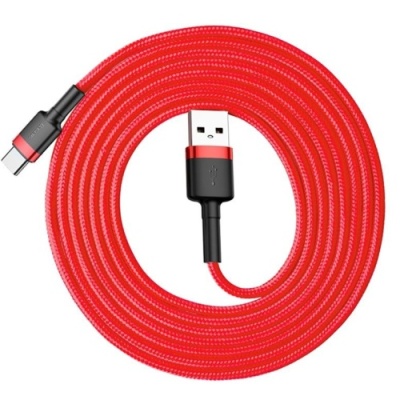 кабель baseus cafule usb - type-c 2.0a/2m (catklf-c09) (red) 