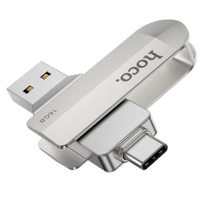 usb флеш-накопичувач hoco ud10 usb3.0 - type-c 16gb (сталевий) 