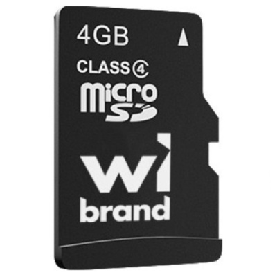 карта пам'яті wibrand microsdhc 4gb 4 class (чорний) 