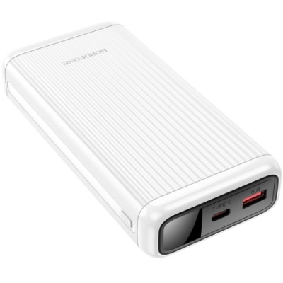 додаткова батарея power bank borofone bj42a pd20w+qc3.0 22.5w 20000 mah (білий) 