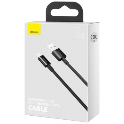 кабель baseus superior series usb - type-c 66w/2m (catys-a01) (black) 