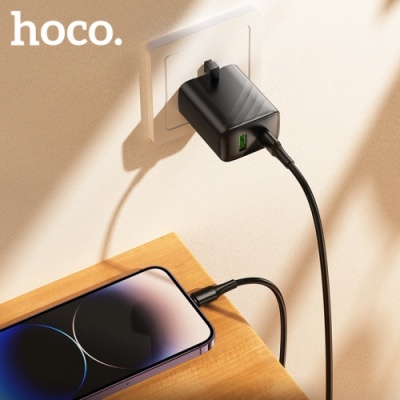 кабель hoco x120 type-c - lightning 27w/1m (чорний) 