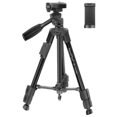 штатив neepho np-3180s (не знімний майданчик+тримач/bt-пульт/50-136см) (чорний) 