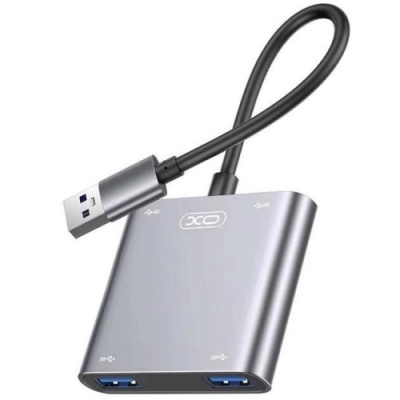 usb hub адаптер xo-hub012a (чорний) 
