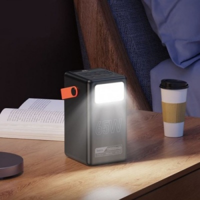 додаткова батарея power bank hoco db03 max centurion pd65w+qc3.0 22.5w 100000 mah (чорний) 