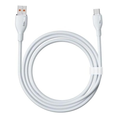 кабель baseus pudding series fast charging cable usb - type-c 100w/1.2m (p10355703221-00) (white) 