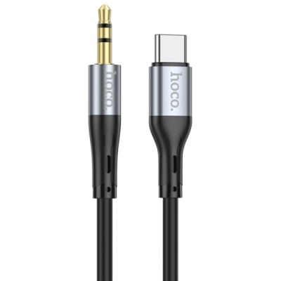 кабель aux hoco upa22 3.5mm(male) - type-c(male) 1m (чорний) 