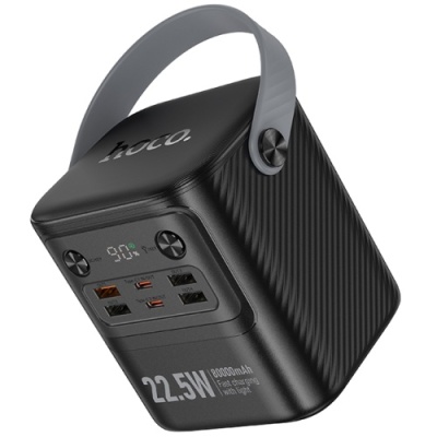 додаткова батарея power bank hoco j152 tough 22.5w+pd20w+light 80000mah (чорний) 